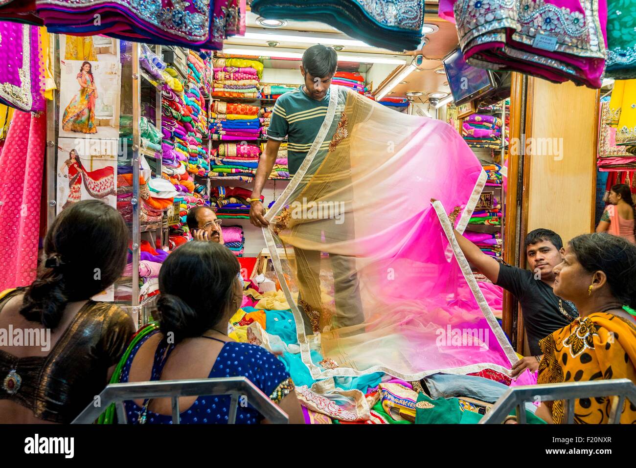 India, Rajasthan state, Jaipur, the Johari Bazar is the main market for sarees Stock Photo Alamy