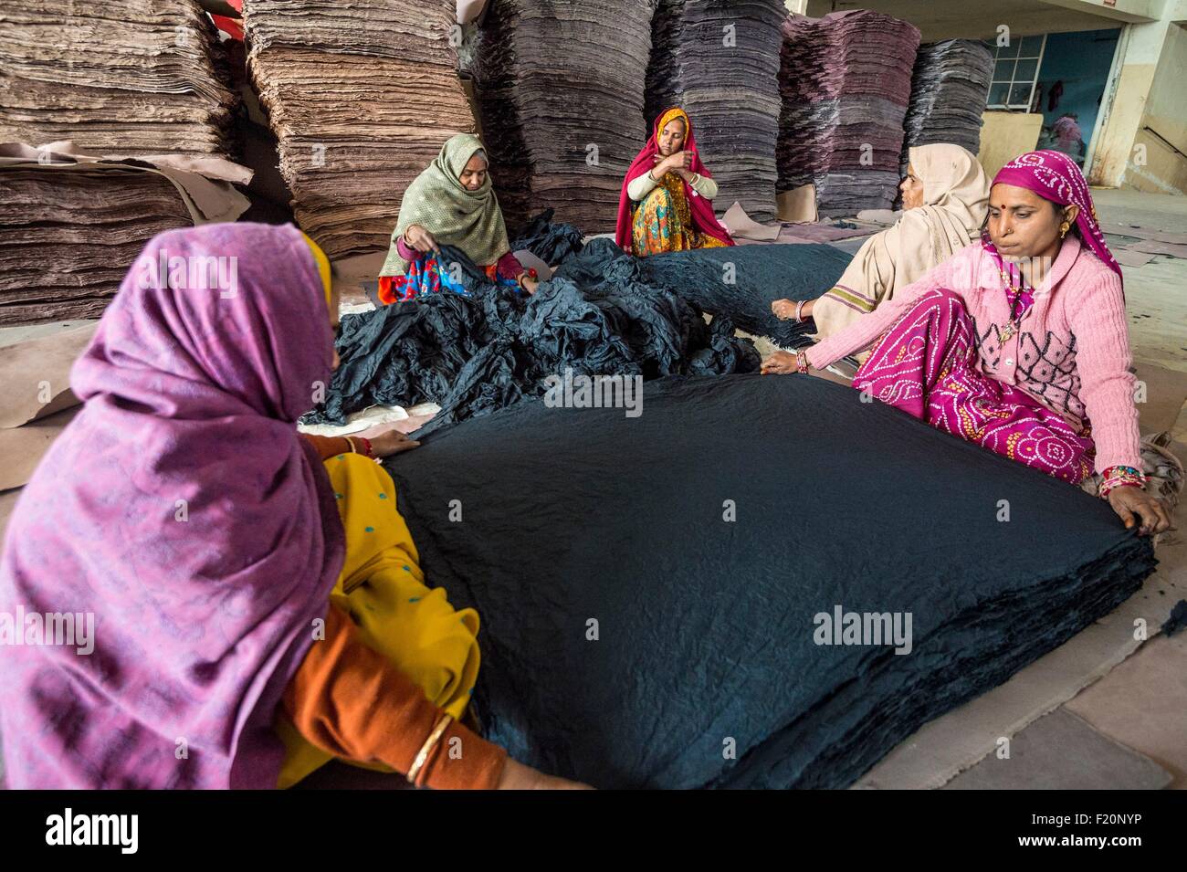 India, Rajasthan state, Sanganer, the hand made paper fabric Salim