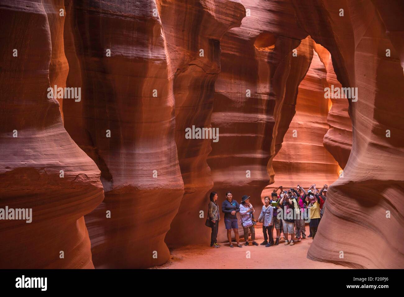 United States, Arizona, Navajo Nation, Page, Upper Antelope Canyon Stock Photo