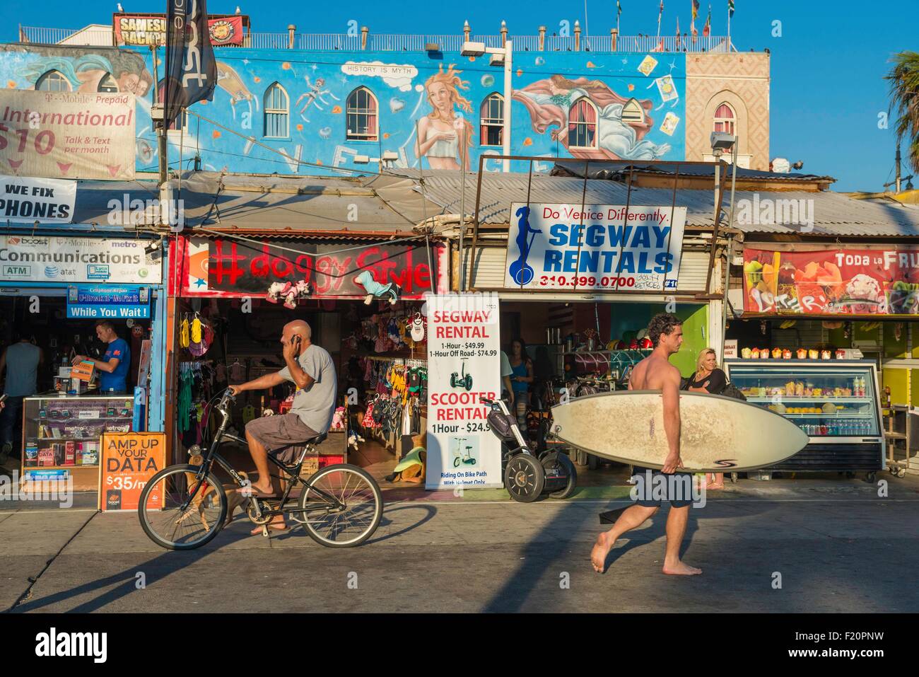 United States, California, Los Angeles, Venice Beach, Ocean Front Walk Stock Photo