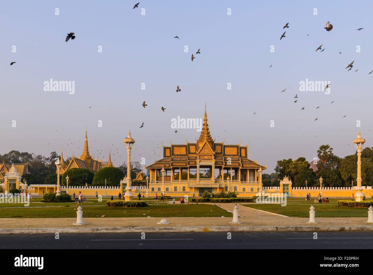 Cambodia, Phnom Penh, the Royal Palace, residence of the King of Cambodia, built in 1860 Stock Photo