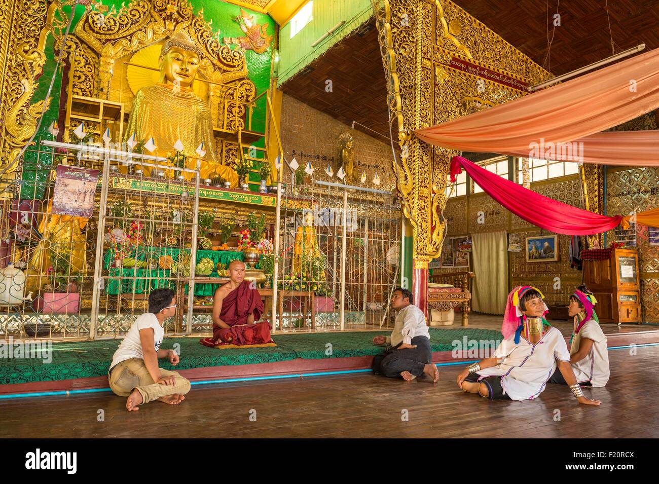 Myanmar (Burma), Kayah state, Kayan tribe (Padaung), Loikaw, Payagyi Pagoda Stock Photo