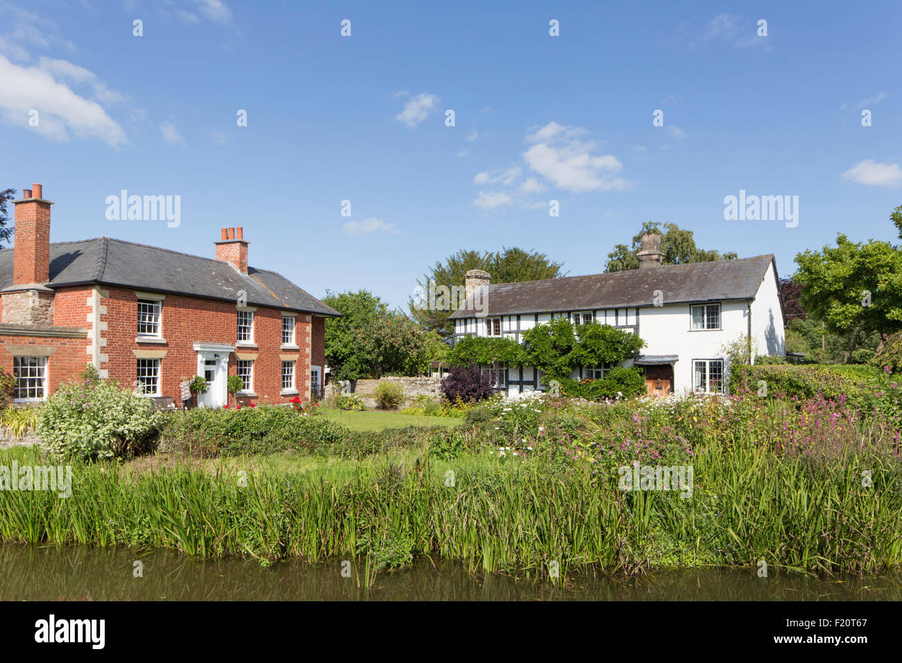 The attractive village of Eardisland, Herefordshire, England, UK Stock