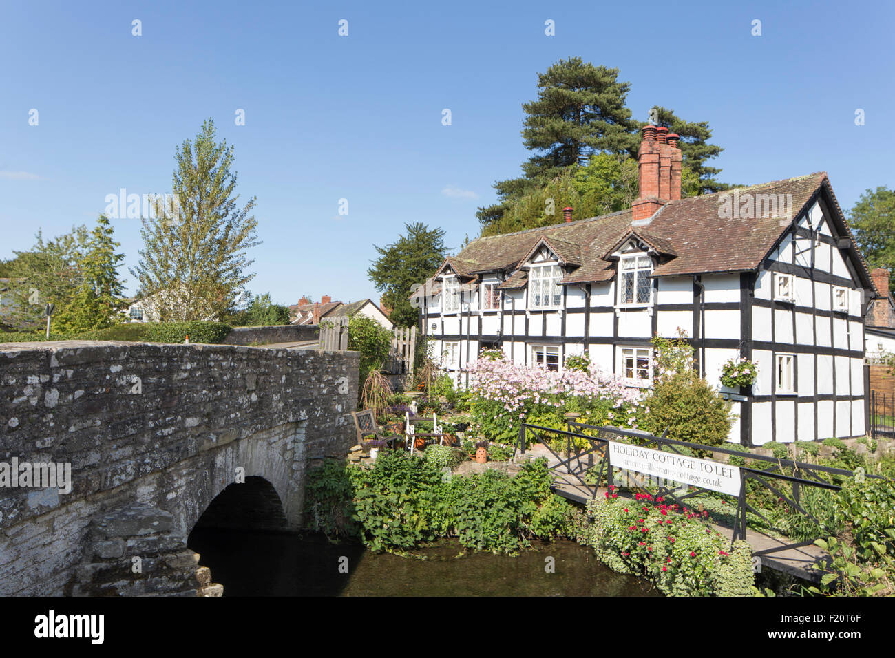 The attractive village of Eardisland, Herefordshire, England, UK Stock