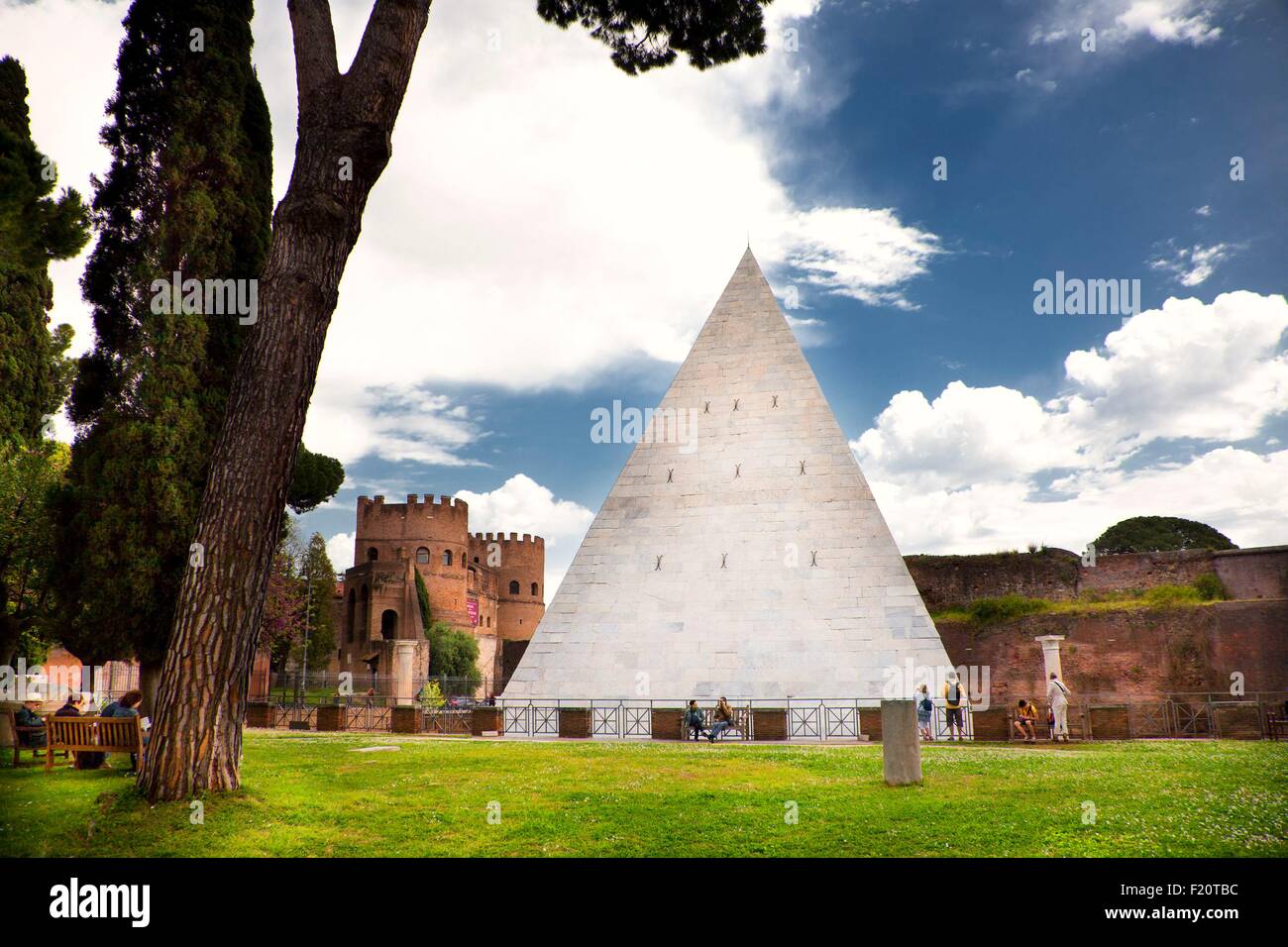 Italy, Latium, Rome, Testaccio Neighbourhood, Piramide area, Non Catholic Cementery of Rome Stock Photo