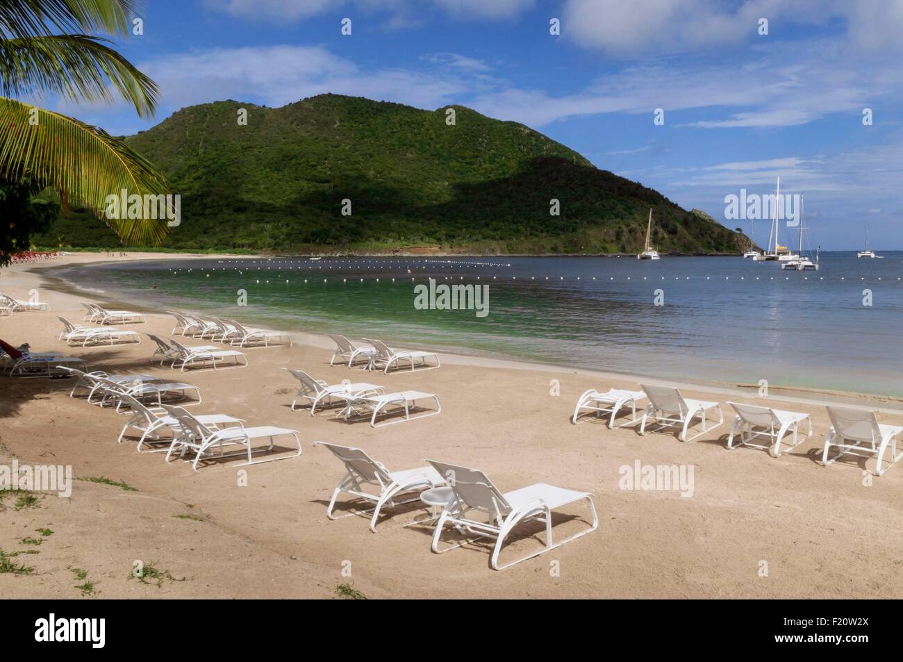 France, French West Indies, Saint Martin island, French side, Radisson hotel and resort in the Anse Marcel Stock Photo