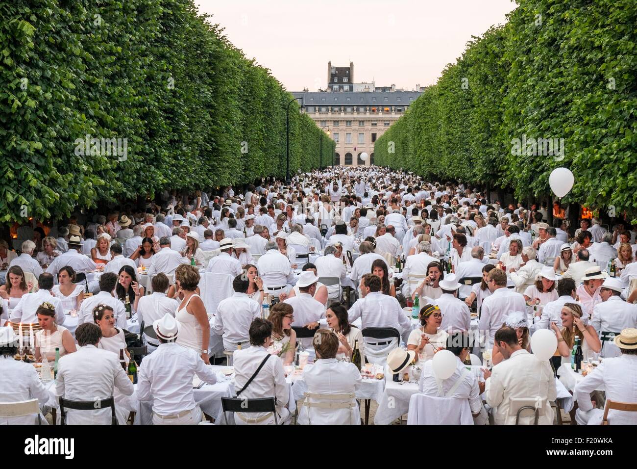 France, Paris, Palais Royal (Royal Palace), the White Night takes place ...