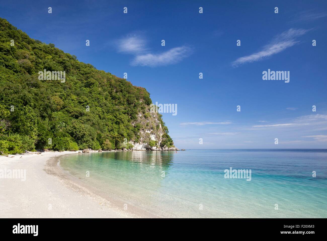 Indonesia, Lesser Sunda Islands, Alor Island, Batu Putih beach (the white stone) Stock Photo