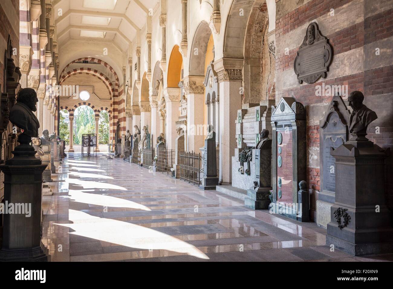 Italy, Lombardy, Milan, the monumental cemetery Stock Photo