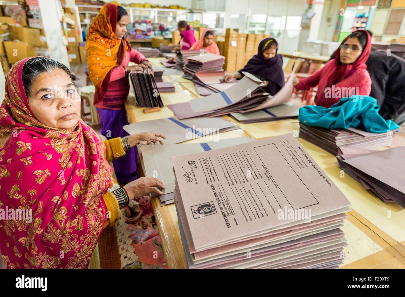 India, Rajasthan state, Sanganer, the hand made paper fabric Salim