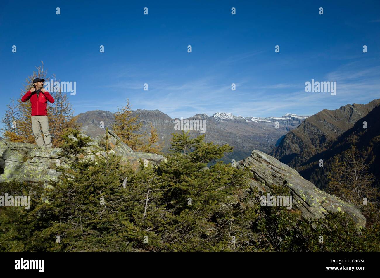Switzerland, Graubunden, val Calanca, hiking near Capanna Buffalora Stock Photo