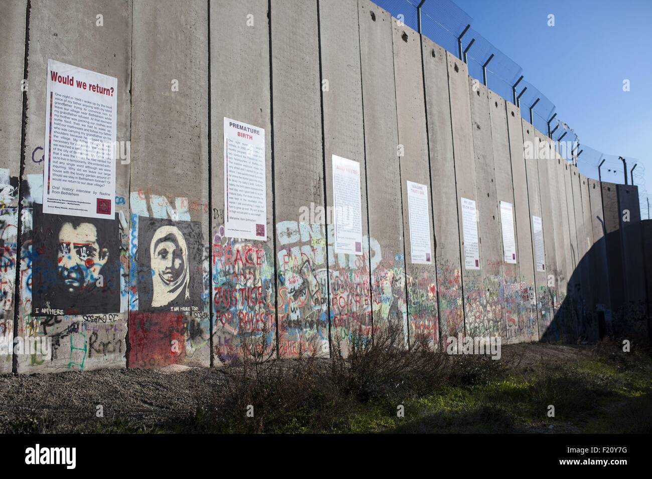Israel, Bethleem, West Bank wall Stock Photo