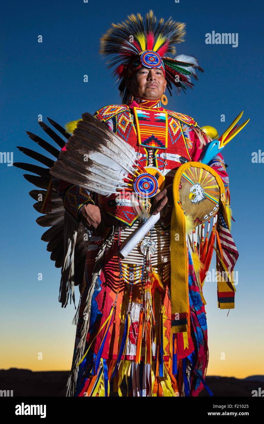 United States, Arizona, Monument Valley Navajo Tribal Park, Navajo Anderson Chee Stock Photo