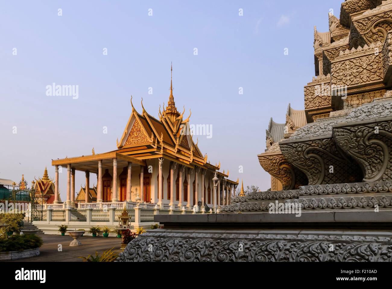 Cambodia, Phnom Penh, Silver Pagoda inside the Royal palace, dated 19 th. century Stock Photo