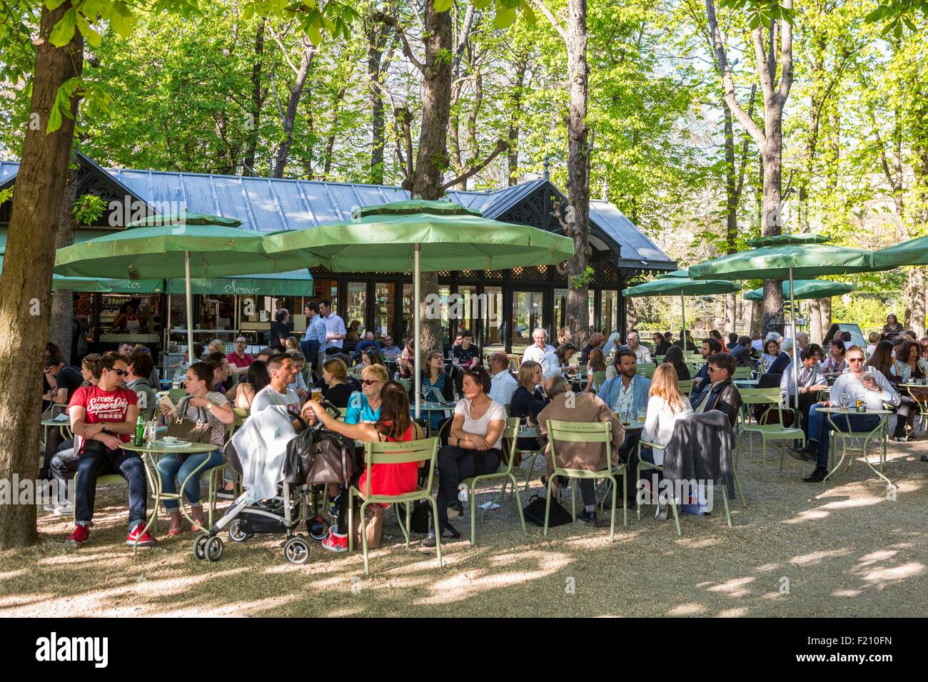France, Paris, cafe in the Luxembourg Gardens Stock Photo - Alamy