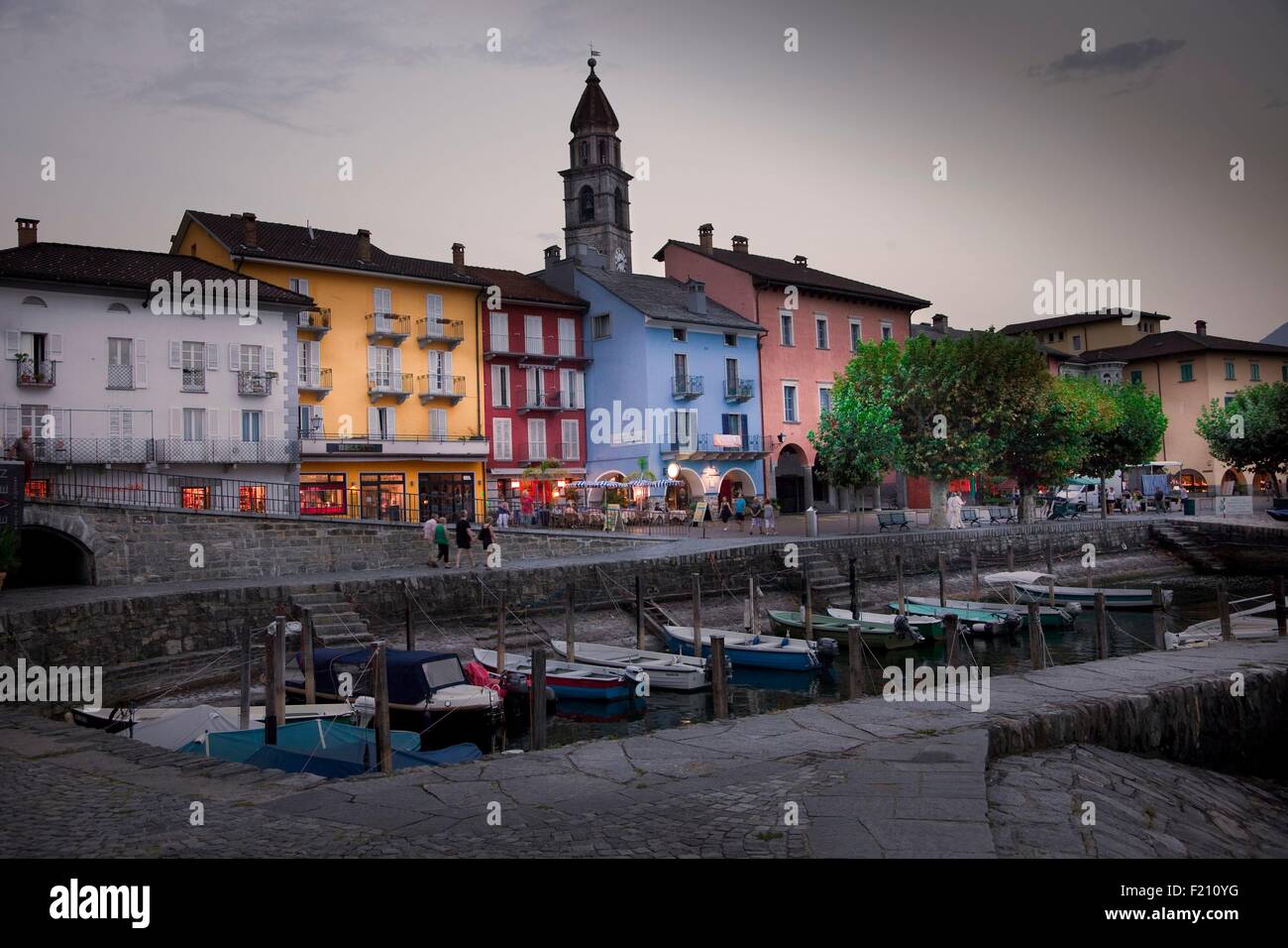 Switzerland, Lake Maggiore, Ticino, Locarno district, Ascona Stock Photo
