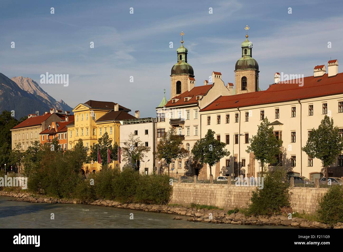 Austria, Tyrol, Innsbruck, South bank of the Inn river, St. Jacques Cathedral in the Hofburg Stock Photo