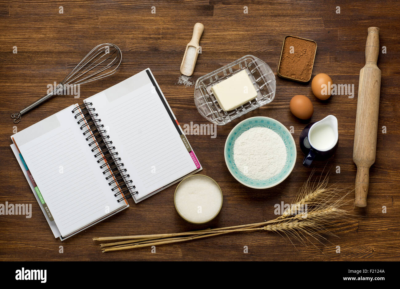 baking background with eggshell and rolling pin Stock Photo Alamy