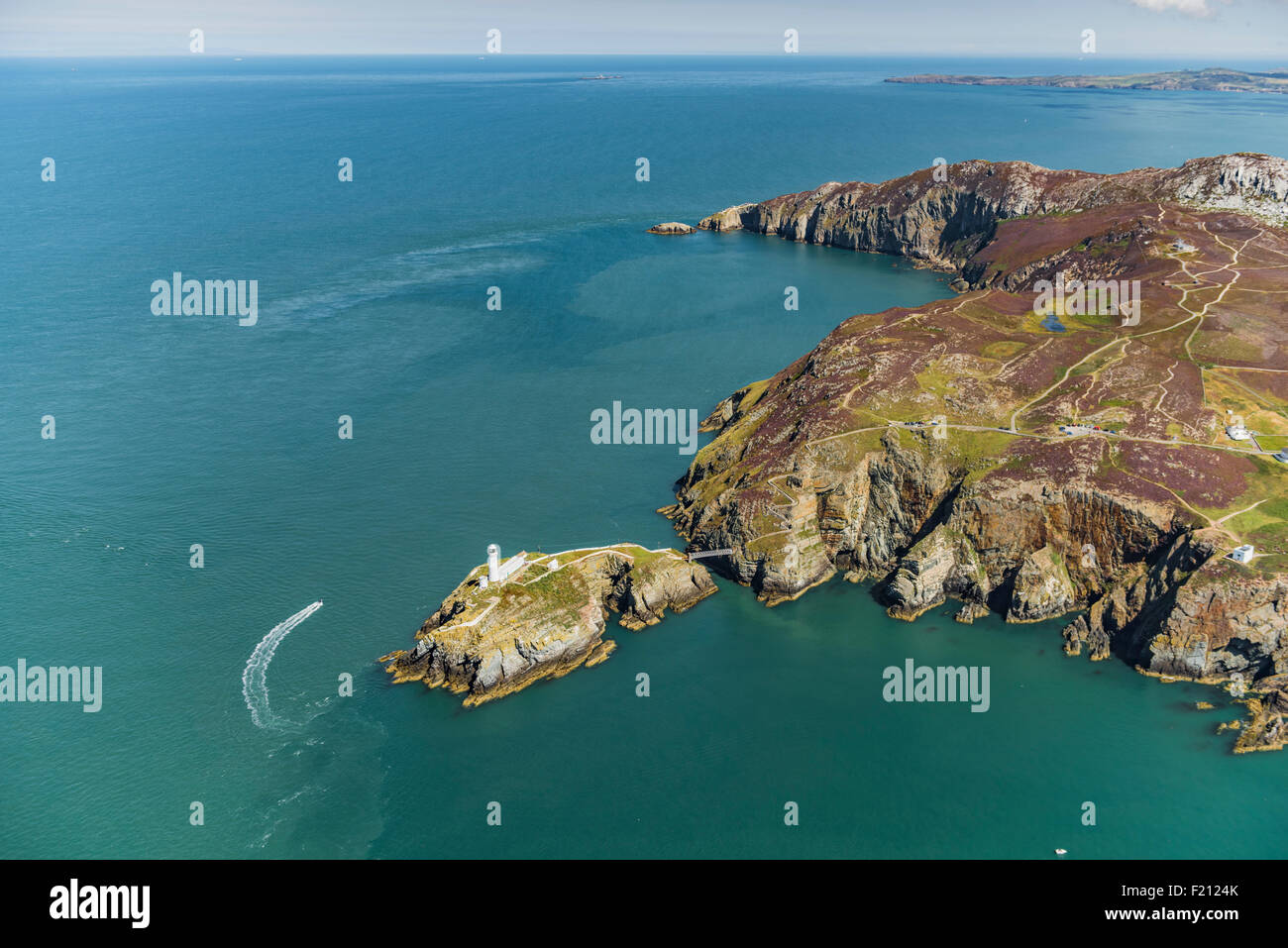 Aerial views of the Anglesey coastline North Wales Stock Photo Alamy
