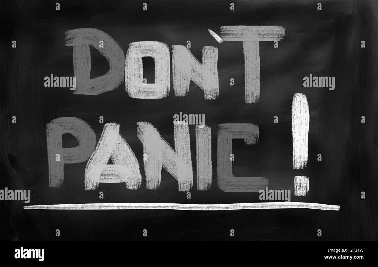 Don't Panic Concept Stock Photo