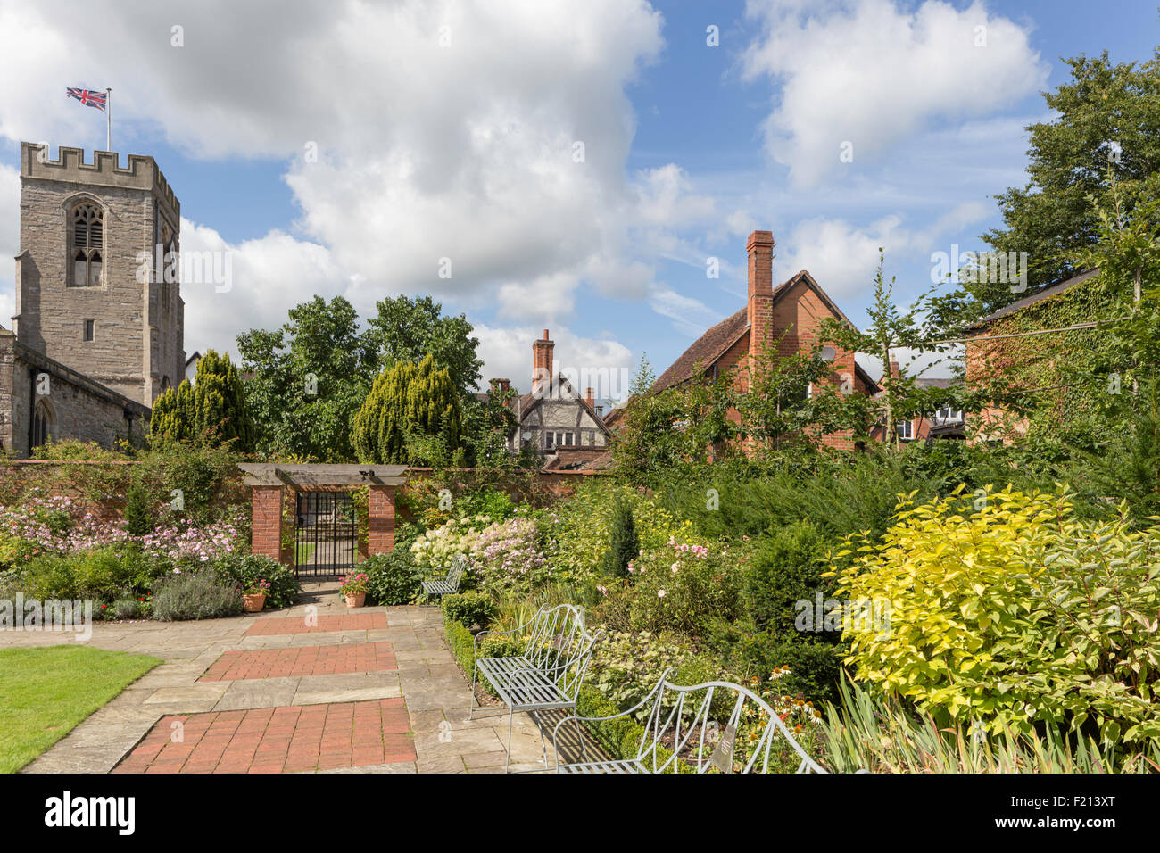 Community gardens in Henley in Arden, Warwickshire, England, UK Stock