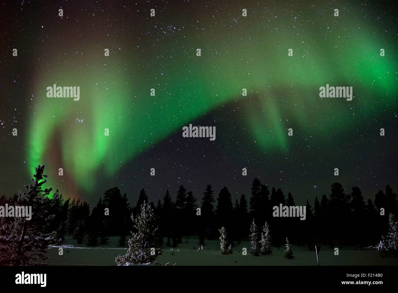 Finland, Lapland, Ivalo, aurora borealis Stock Photo - Alamy