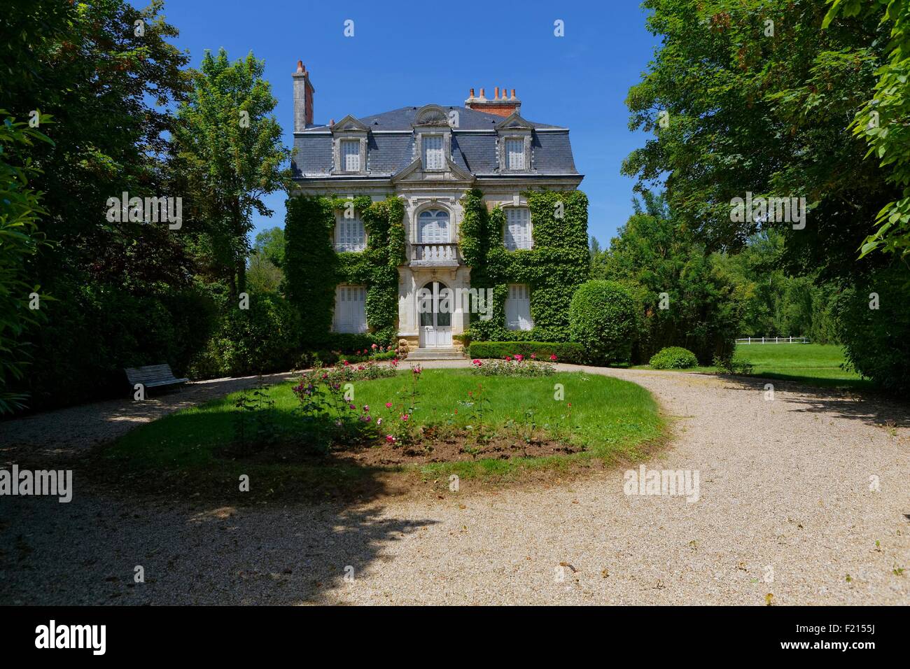 France, Vienne, Sommieres du Clain, mansion Stock Photo