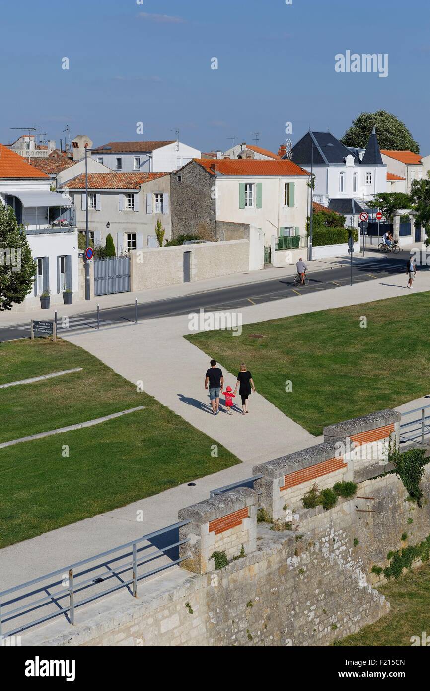 France, Charente Maritime, Fouras, walkway around the fort Fouras Stock