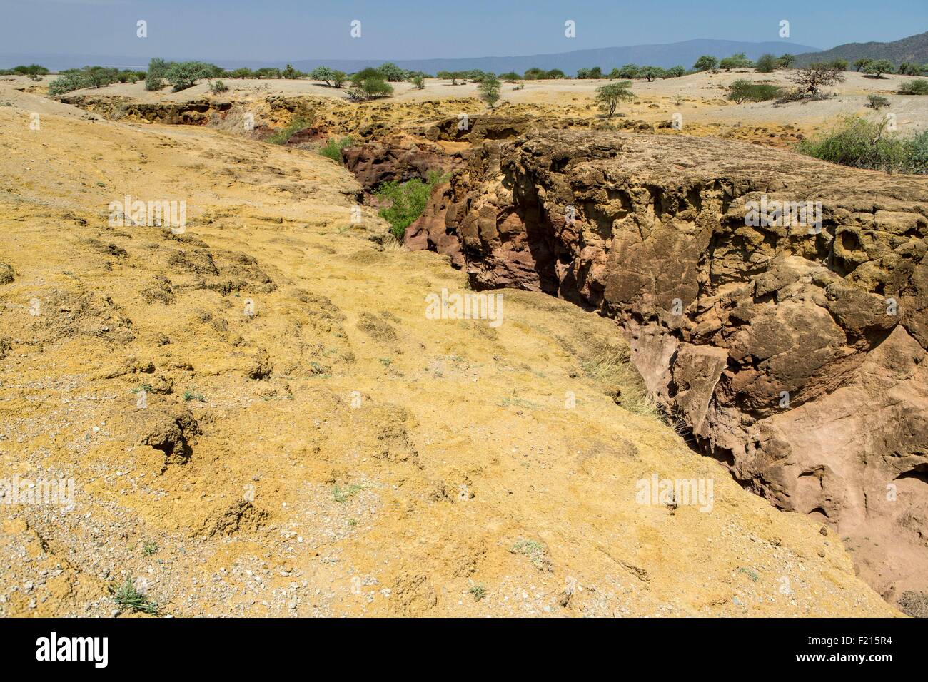 Kenya, Magadi lake, canyon at the border of Tanzania Stock Photo