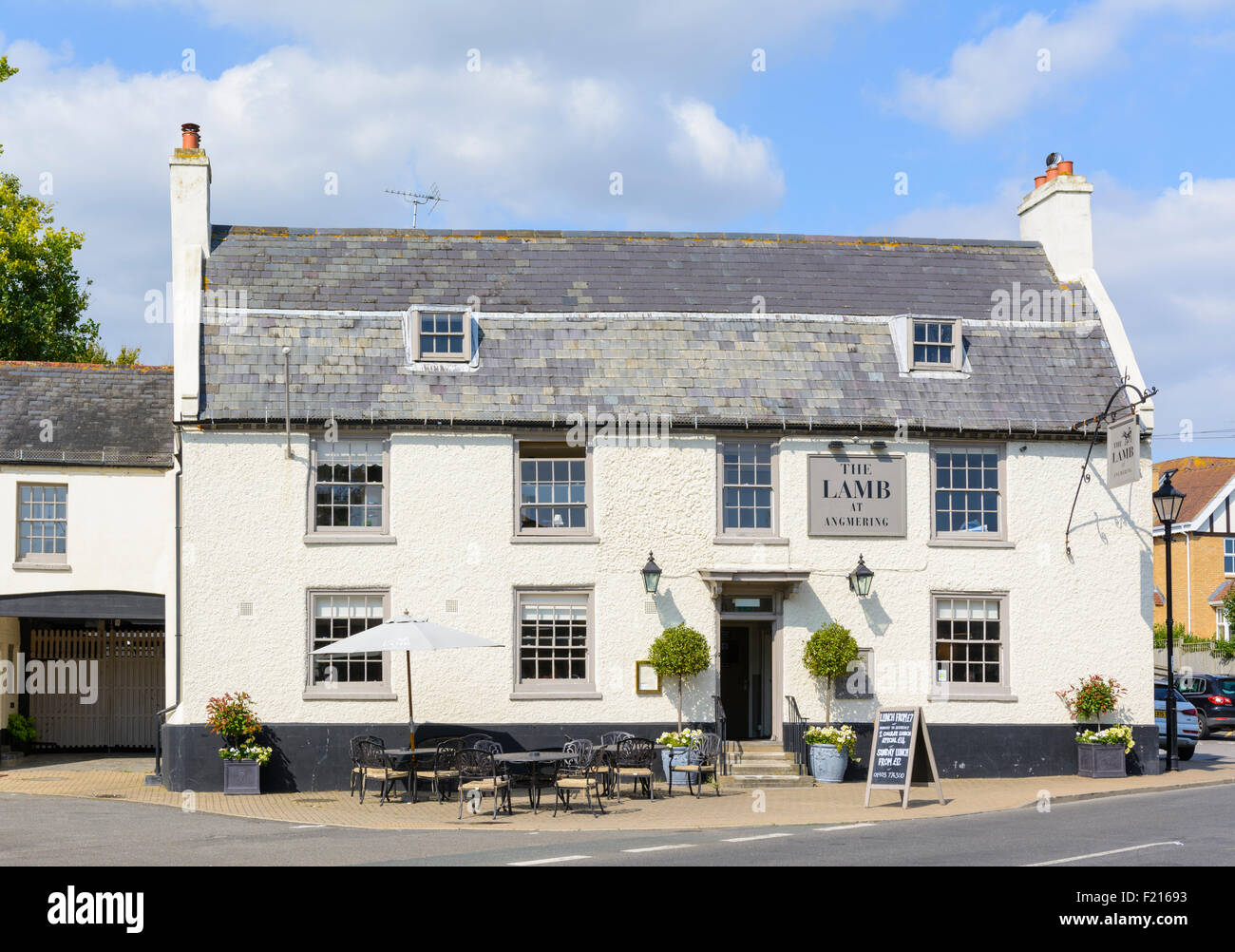 The Lamb hotel, restaurant and pub in Angmering Village, West Sussex, England, UK. Stock Photo