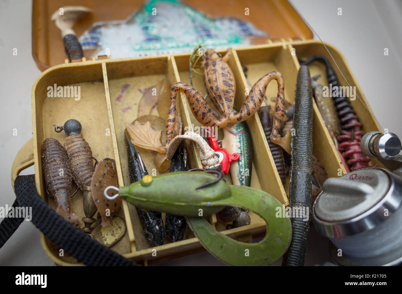 Ultralight fishing tackle box Stock Photo - Alamy
