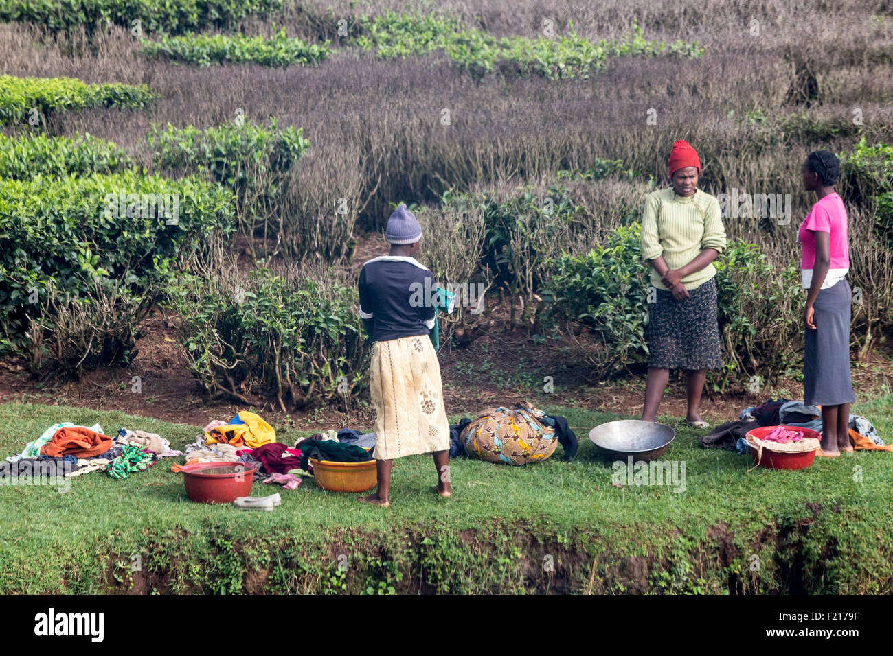 Washing clothes at river in Kisii, Kenya Stock Photo Alamy
