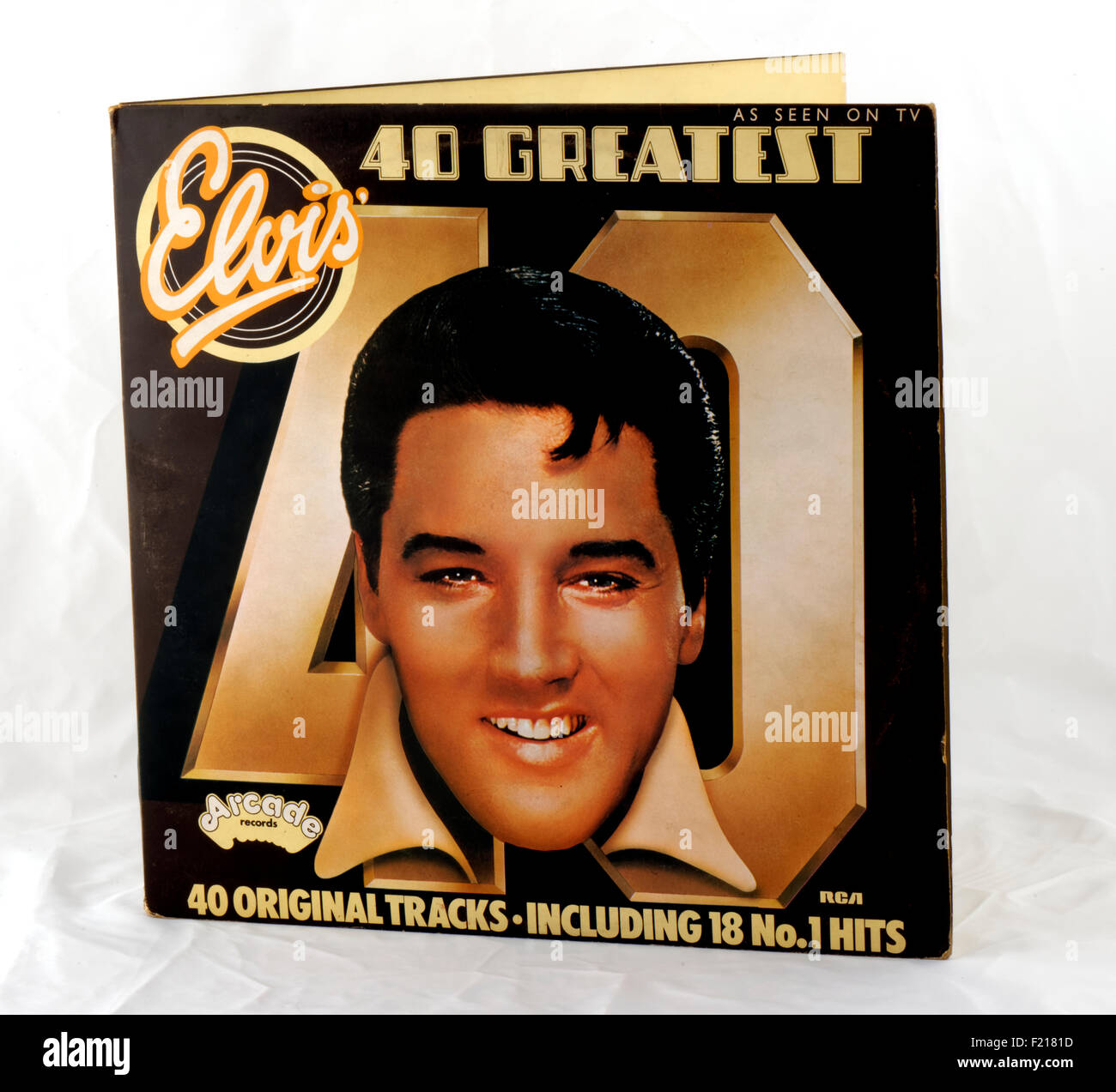 skridtlængde Antarktis uddrag Elvis Presley vinyl record album Arcade "40 greatest Hits" double album  collection Stock Photo - Alamy