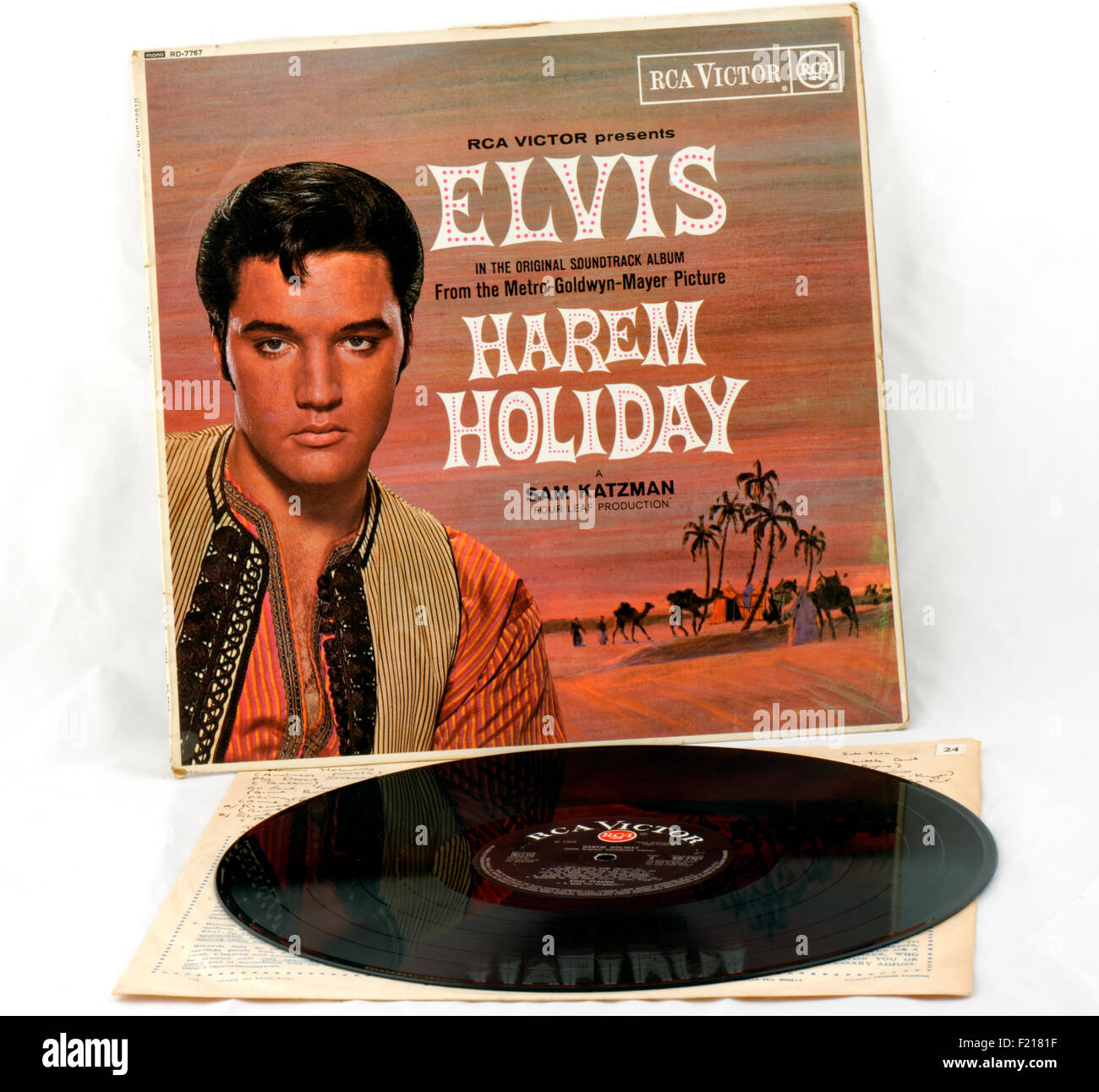 Elvis Presley vinyl LP record film soundtrack on RCA Black label for Harem  Holiday Stock Photo - Alamy