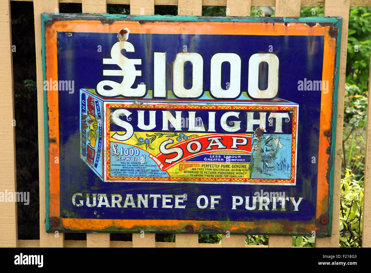 Sunlight soap poster advertisement Stock Photo