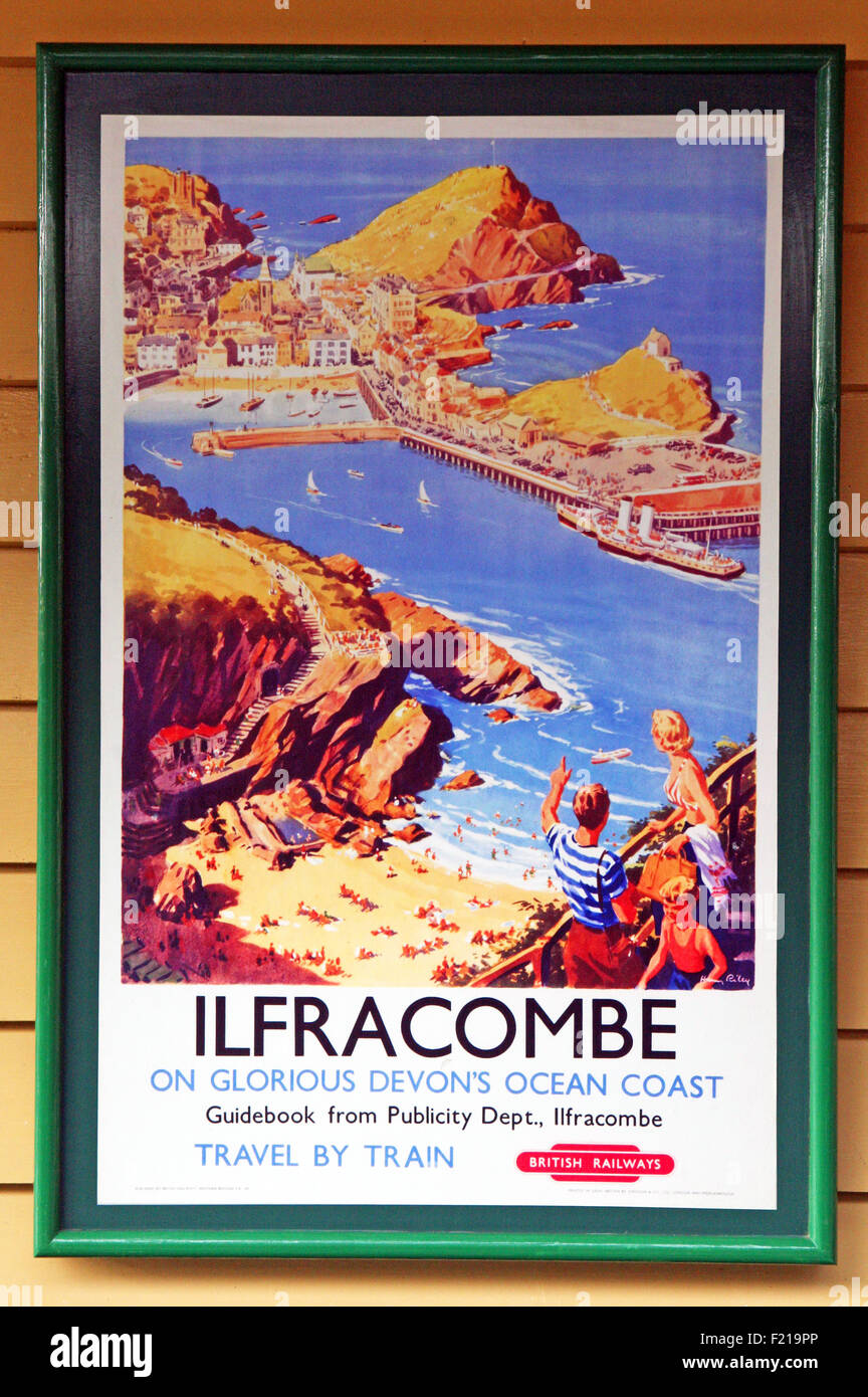 Ilfracombe poster print Stock Photo