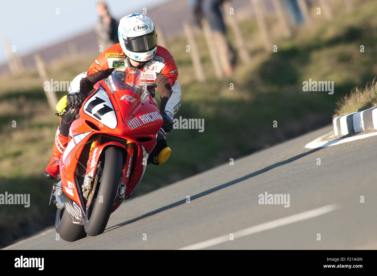 Guy Martin, The Bungalow, Isle of Man TT 2006, rotated composition Stock Photo