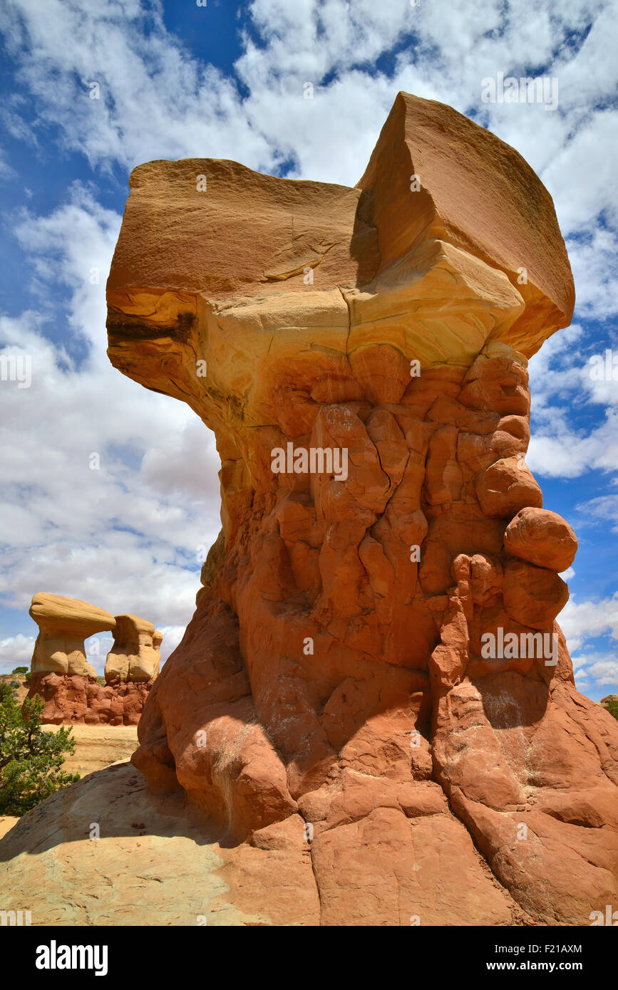 Hoodoos in Devil's Garden along Hole-in-the-Rock Road in Grand Staircase Escalante National Monument in southern Utah Stock Photo