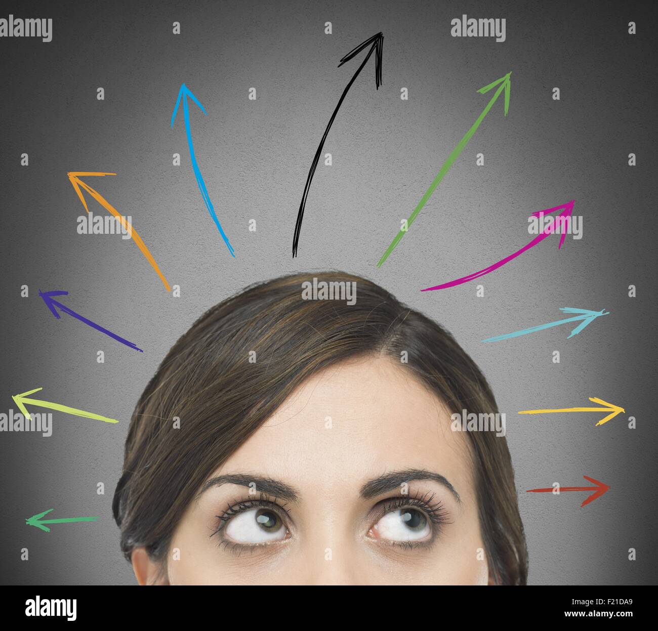 Confused thinking woman hi-res stock photography and images - Alamy