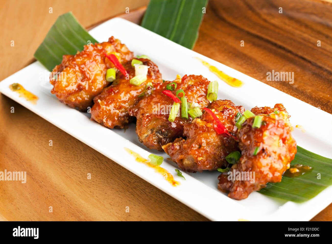 Spicy Thai Chicken Wings Stock Photo Alamy
