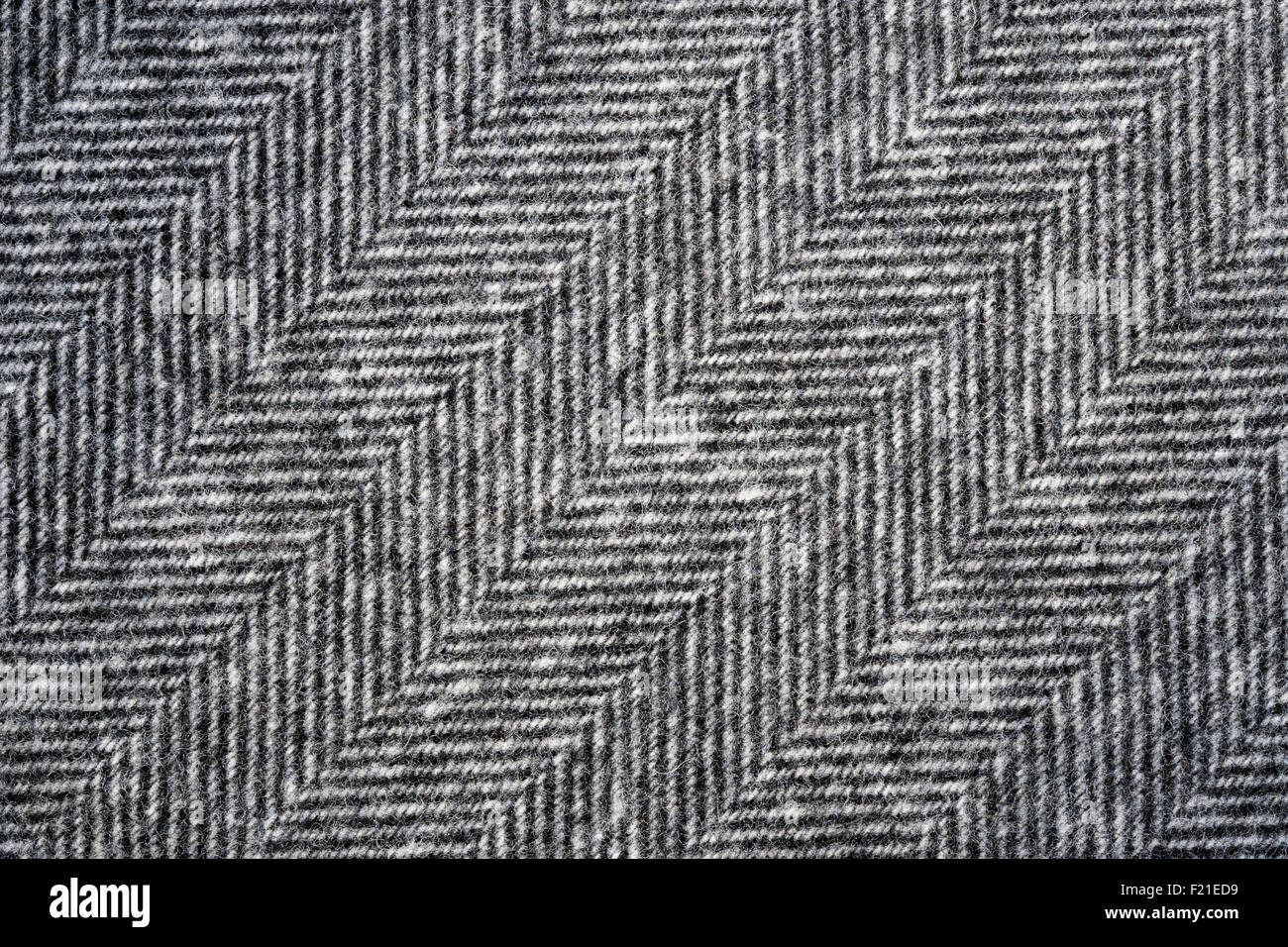 Herringbone tweed background with closeup on wool fabric texture Stock Photo