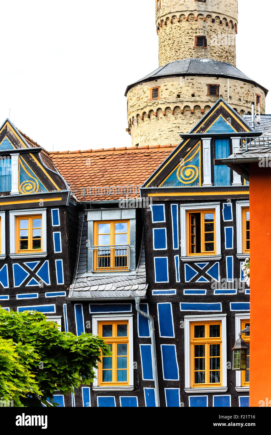 Idstein - Picturesque wood timbered old town in the Taunus Mountains, Germany Stock Photo