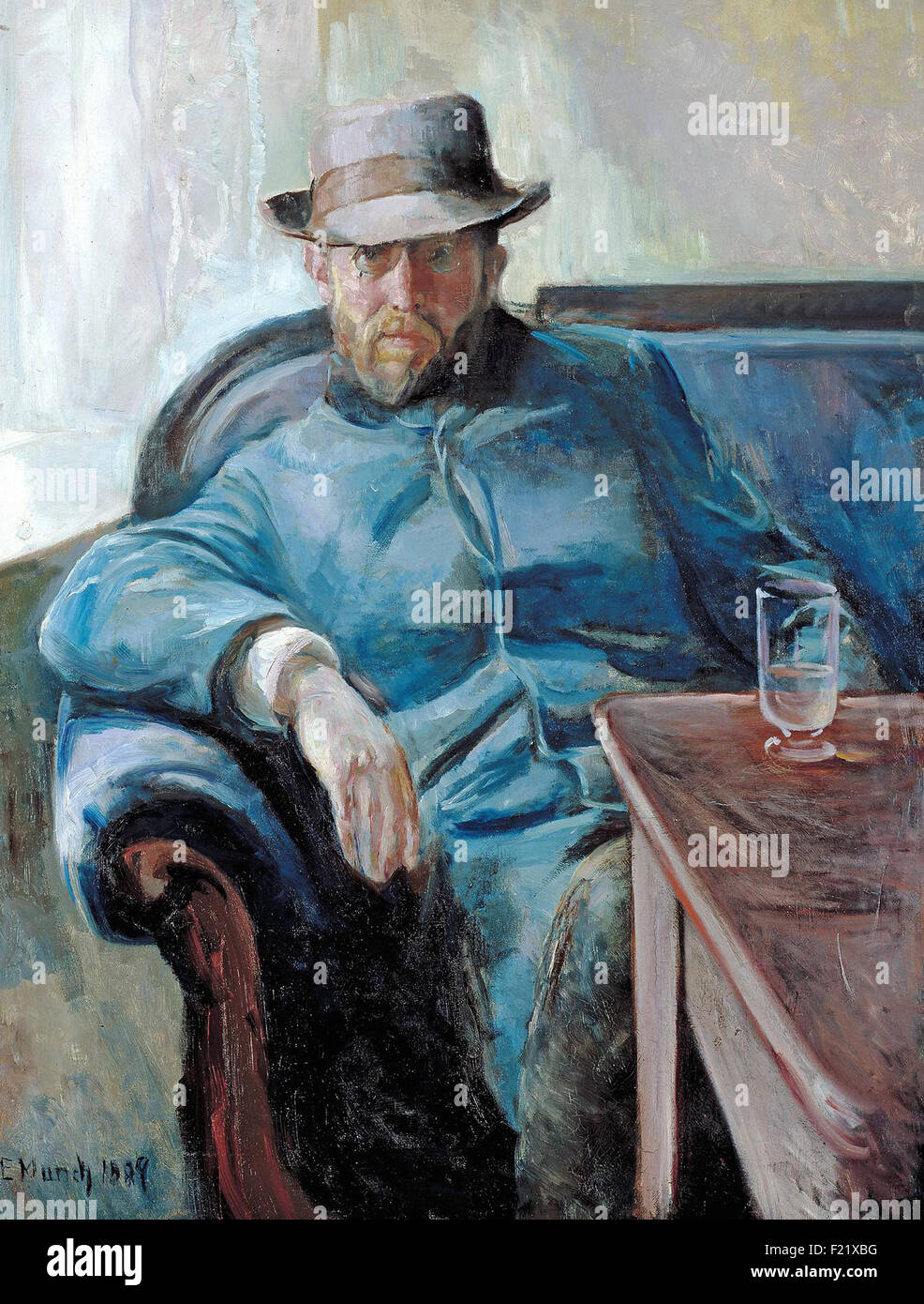 Edvard Munch - Portrait of the Author Hans Jæger Stock Photo