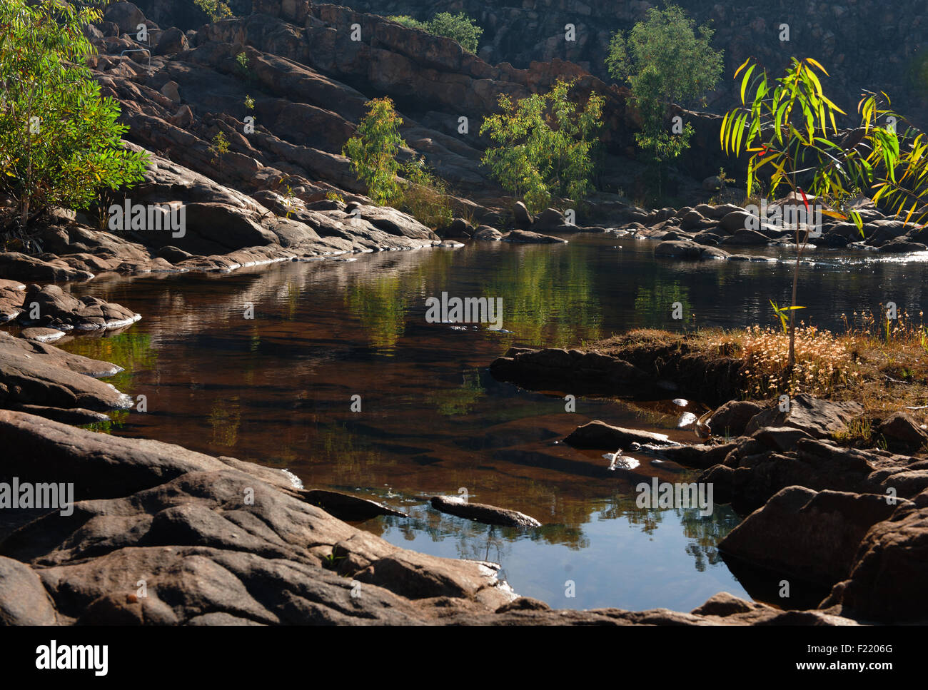 Leliyn (Upper Edith Falls) in the Nitmiluk National Park Stock Photo