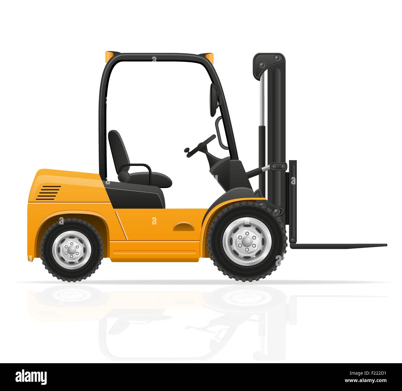 forklift truck vector illustration isolated on white background Stock Vector