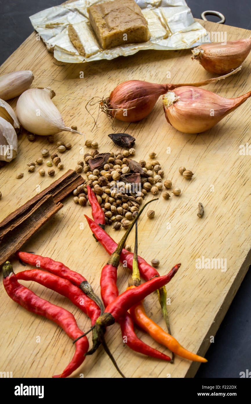 aromatic, asian, background, bowl, chili, cook, coriander, cuisine
