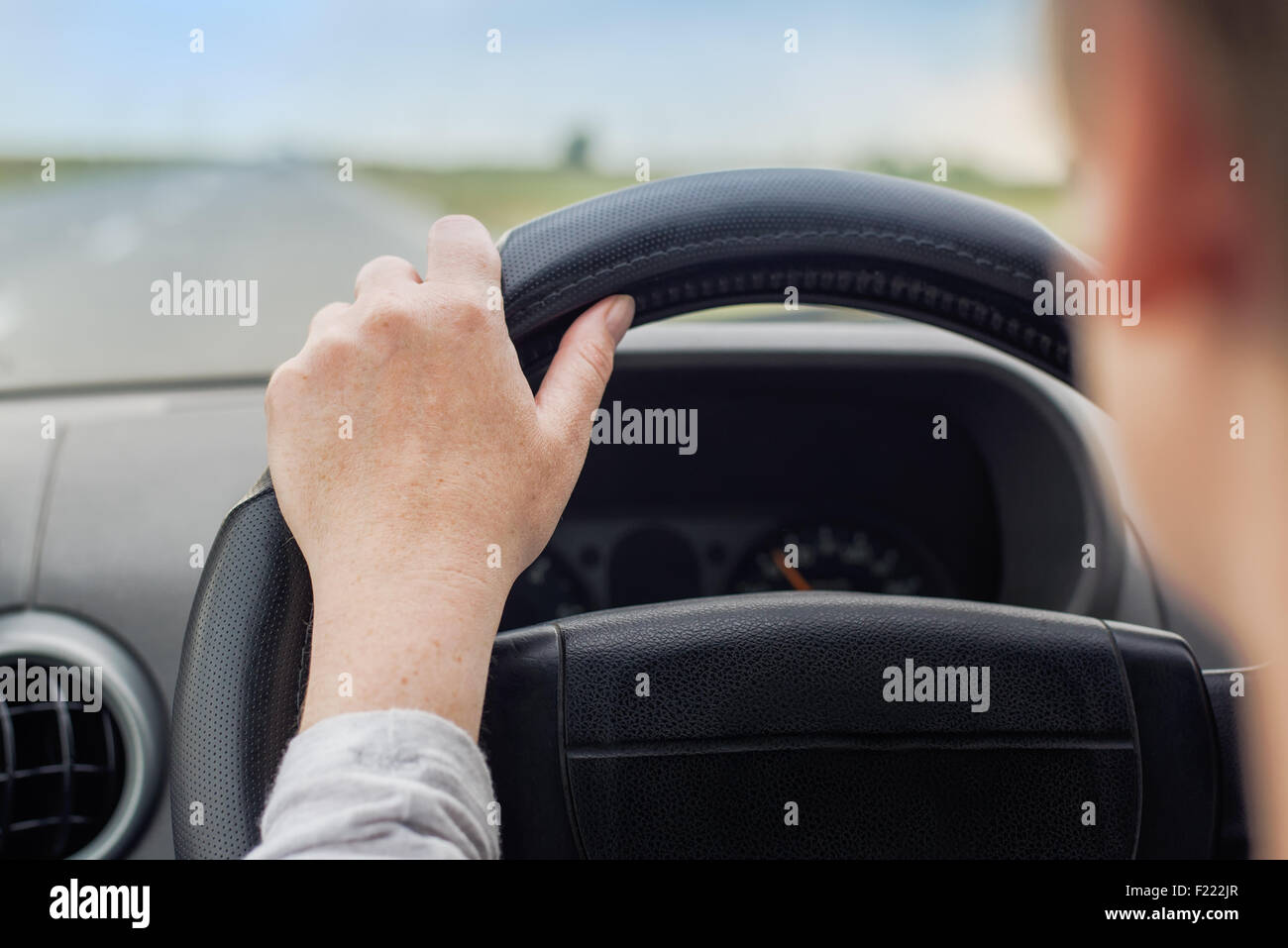 Hand steering wheel hi-res stock photography and images - Alamy