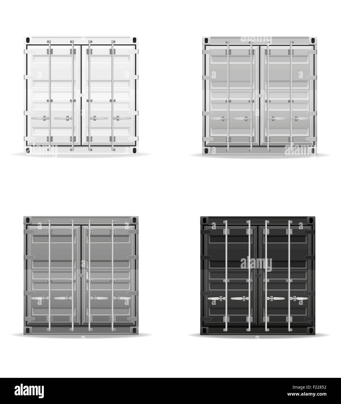 White Container Vector cargo container vector illustration isolated on white background Stock ...