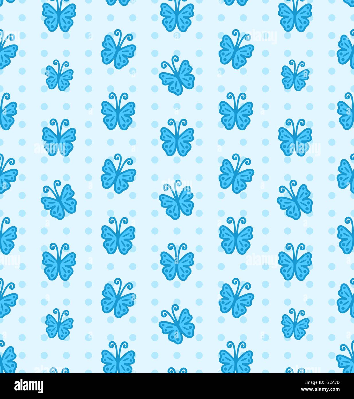 Seamless Pattern with Hand Drawn Butterflies Stock Vector Image & Art ...
