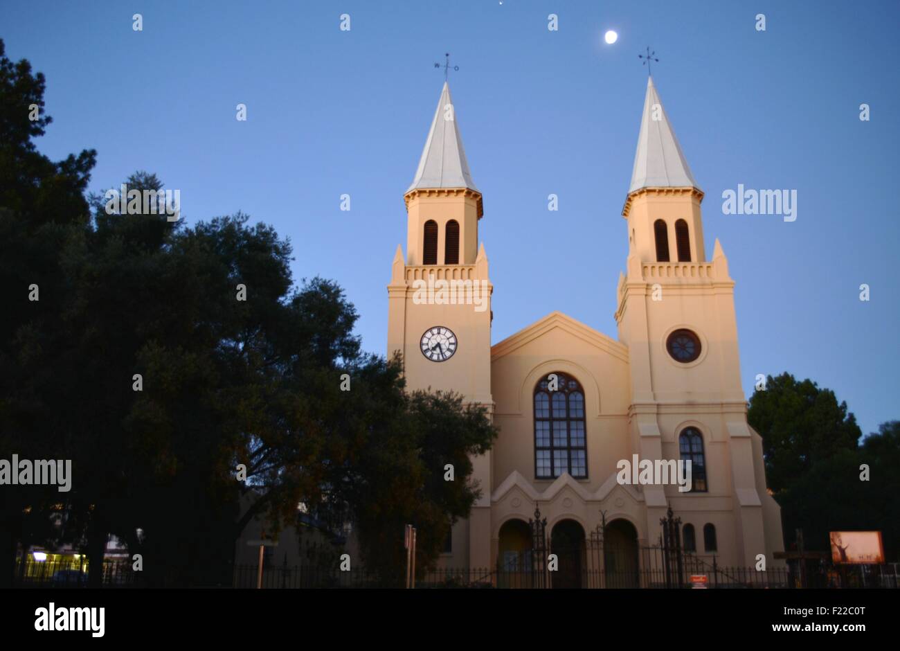 Cityscape, Building - Church, Twin tower church ( Afrikaans language:Tweetoring kerk) Stock Photo